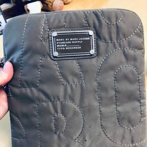 Marc Jacobs iPad case gray embossed